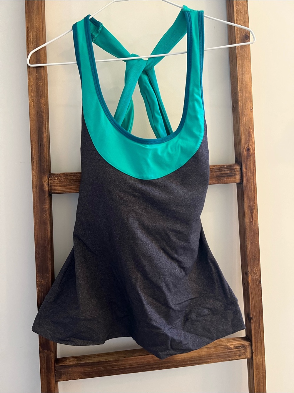 Lucy Teal and Charcoal Active Tank